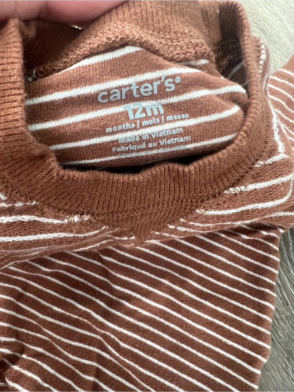 Carters months size pre
